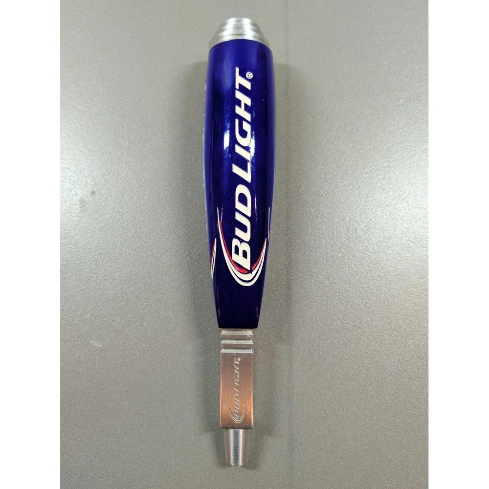Bud Light Beer Tap Handle Blue Silver Logo Draft Keg Kegerator Bar Tapper‎